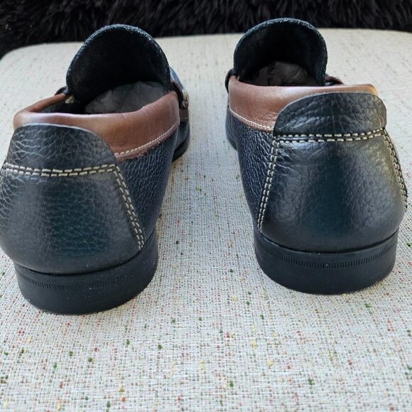 Florshiem Men Shoes Black/Brown Leather Upper Slip On Dress Shoes Size 8 - Picture 8 of 11